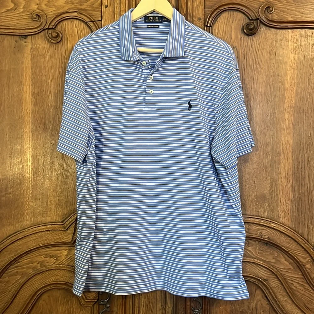 Polo Ralph Lauren Pima Soft Touch Polo Shirt Men's Blue Stripe